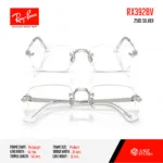 Ray-Ban RX3928V Size 54 กรอบแว่นตาทรง Rectangle แบบกรอบเจาะ ดีไซน์มินิมอล น้ำหนักเบา - Image 5