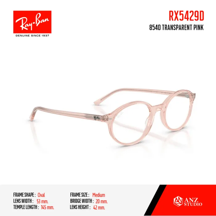 Ray-Ban Optical Oval RX5429D GERMAN Size 53 กรอบแว่นตา Unisex แท้รับประกันศูนย์ไทย ตัดค่าสายตาทักแชทก่อนสั่งซื้อ - Image 4