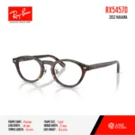 Ray-Ban Phantos RX5457D Size 48 สี Havana กรอบแว่นตา Unisex ของแท้ รับประกัน 2 ปี *ตัดค่าสายตาทักแชทก่อนสั่งซื้อ* - Image 2