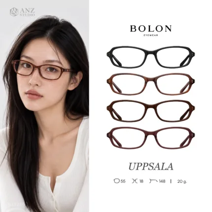 กรอบแว่นตา BOLON รุ่น UPPSALA BJ3235 ทรง Pillow กรอบ Acetate ดีไซน์เรียบหรู ของแท้ รับประกัน 1 ปี