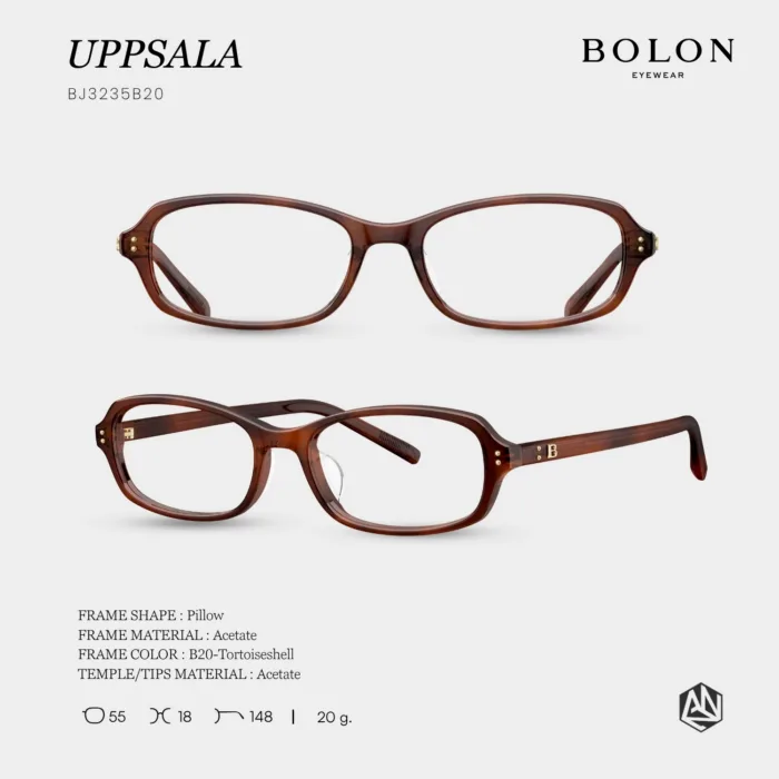 กรอบแว่นตา BOLON รุ่น UPPSALA BJ3235 ทรง Pillow กรอบ Acetate ดีไซน์เรียบหรู ของแท้ รับประกัน 1 ปี - Image 4
