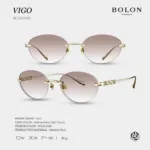 แว่นกันแดด BOLON รุ่น VIGO BL7213 ทรง Oval กรอบไร้ขอบ ดีไซน์เรียบหรู น้ำหนักเบา ของแท้ รับประกัน 1 ปี - Image 3