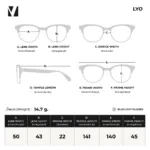 แว่นกรองแสงสีฟ้า vanta. LYO  น้ำหนักเบา ทรง Round ตัดเลนส์สายตาได้ - Image 3