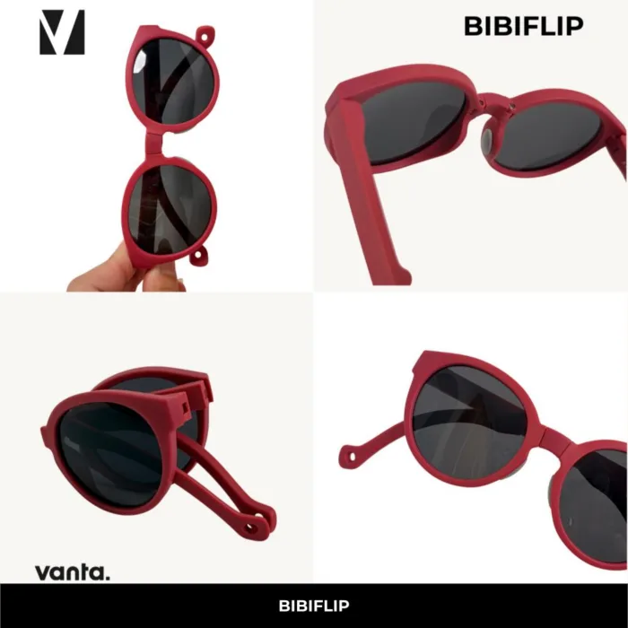 vanta. BibiFlip แว่นกันแดดเด็ก 3–12 ปี เลนส์ Polarized UV400 กรอบ TR90 พับได้ พกพาง่าย - Image 4