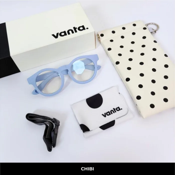 vanta. CHIBI แว่นตากรองแสงสีฟ้าเด็ก กรอบ TR90 น้ำหนักเบา ใส่สบาย พร้อมสายคล้องแว่นตาปรับระดับ - Image 4