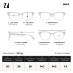 แว่นกรองแสงสีฟ้า vanta. NINA  น้ำหนักเบา ทรง Oval ตัดเลนส์สายตาได้ - Image 3