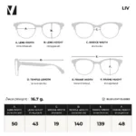 แว่นกรองแสงสีฟ้า vanta. LIV  น้ำหนักเบา ทรง Panto Round ตัดเลนส์สายตาได้ - Image 3