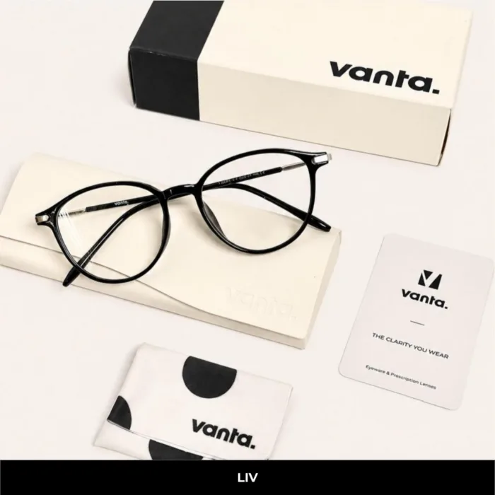 แว่นกรองแสงสีฟ้า vanta. LIV  น้ำหนักเบา ทรง Panto Round ตัดเลนส์สายตาได้ - Image 4