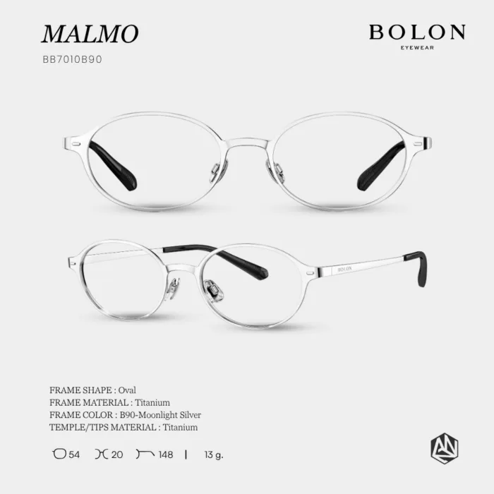 กรอบแว่นตา BOLON รุ่น MALMO BB7010 ทรง Oval กรอบ Titanium น้ำหนักเบา รับประกัน 1 ปี - Image 5