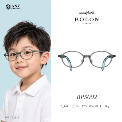 แว่นตา BOLON สำหรับเด็กอายุ 3–12 ปี รุ่น BP5002 วัสดุ PPSU น้ำหนักเบา ขาเเว่นปรับความยาวได้ รับประกัน 1 ปี