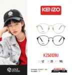 กรอบแว่นตา KENZO KZ50128U กรอบแว่นตา ทรงกลมมน แว่นสไตล์วินเทจ วัสดุ Metal ของแท้ รับประกัน 1 ปี