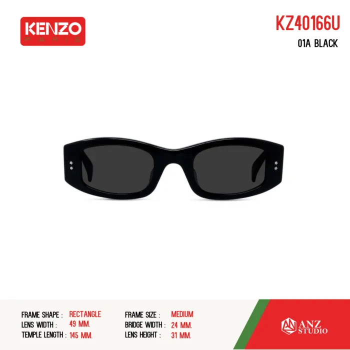 แว่นตากันแดด KENZO KZ40166U ทรง Rectangle วัสดุ Acetate ของแท้ รับประกัน 1 ปี - Image 2