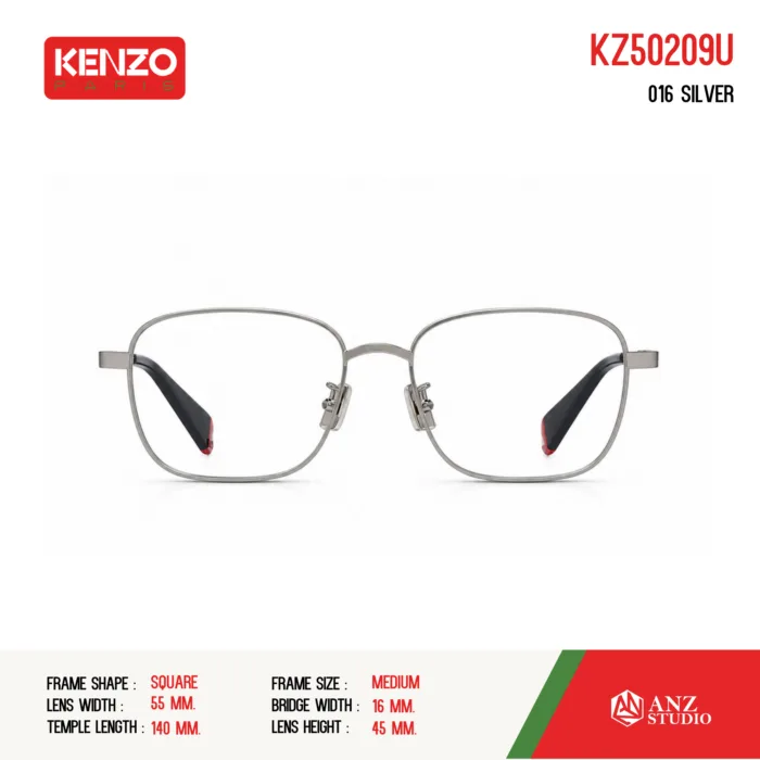 กรอบแว่นตา KENZO KZ50209U กรอบแว่นตา ทรง Square วัสดุ Metal  ของแท้ รับประกัน 1 ปี - Image 2