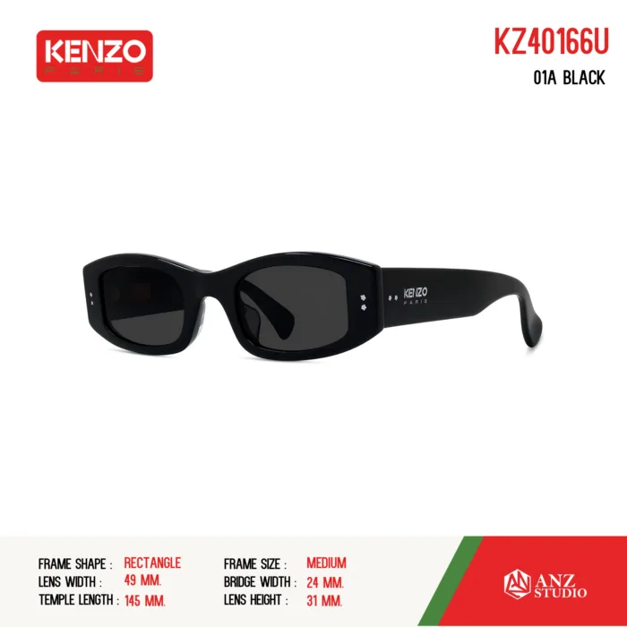 แว่นตากันแดด KENZO KZ40166U ทรง Rectangle วัสดุ Acetate ของแท้ รับประกัน 1 ปี - Image 3