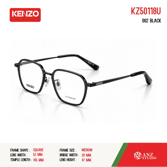 กรอบแว่นตา KENZO KZ50118U กรอบแว่นตา Titanium ทรง Square ของแท้ รับประกัน 1 ปี - Image 3