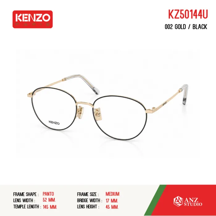 กรอบแว่นตา KENZO KZ50144U กรอบแว่นตา ทรงกลมมน วัสดุ Metal ของแท้ รับประกัน 1 ปี - Image 3