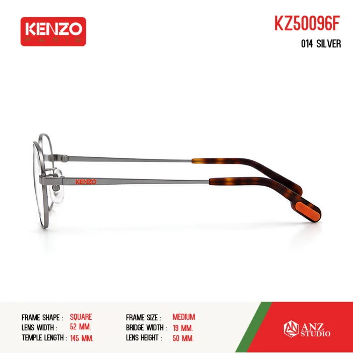กรอบแว่นตา KENZO KZ50096F กรอบแว่นตา Titanium ทรง Square น้ำหนักเบา ของแท้ รับประกัน 1 ปี - Image 3