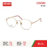 กรอบแว่นตา KENZO KZ50128U กรอบแว่นตา ทรงกลมมน แว่นสไตล์วินเทจ วัสดุ Metal ของแท้ รับประกัน 1 ปี - Image 3