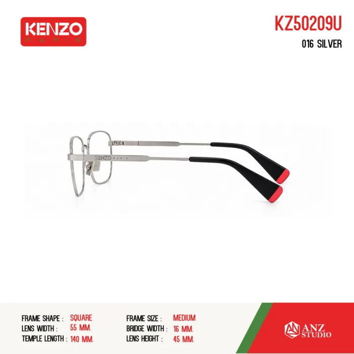 กรอบแว่นตา KENZO KZ50209U กรอบแว่นตา ทรง Square วัสดุ Metal  ของแท้ รับประกัน 1 ปี - Image 6