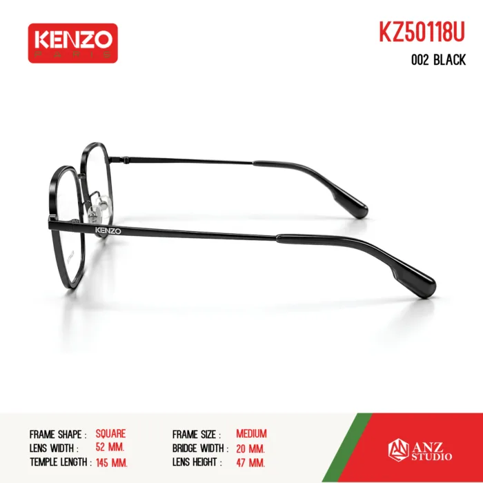 กรอบแว่นตา KENZO KZ50118U กรอบแว่นตา Titanium ทรง Square ของแท้ รับประกัน 1 ปี - Image 4