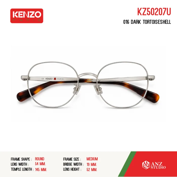 กรอบแว่นตา KENZO KZ50207U กรอบแว่นตา ทรง Round วัสดุ Metal ของแท้ รับประกัน 1 ปี - Image 5