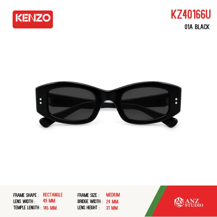 แว่นตากันแดด KENZO KZ40166U ทรง Rectangle วัสดุ Acetate ของแท้ รับประกัน 1 ปี - Image 5