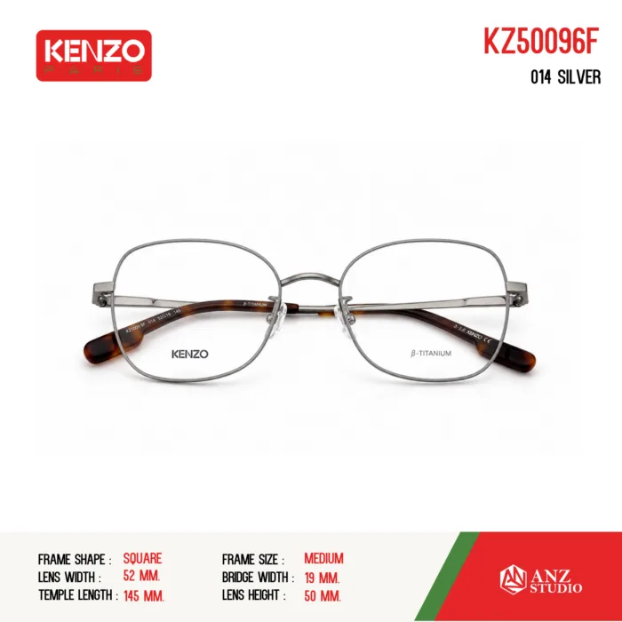 กรอบแว่นตา KENZO KZ50096F กรอบแว่นตา Titanium ทรง Square น้ำหนักเบา ของแท้ รับประกัน 1 ปี - Image 4