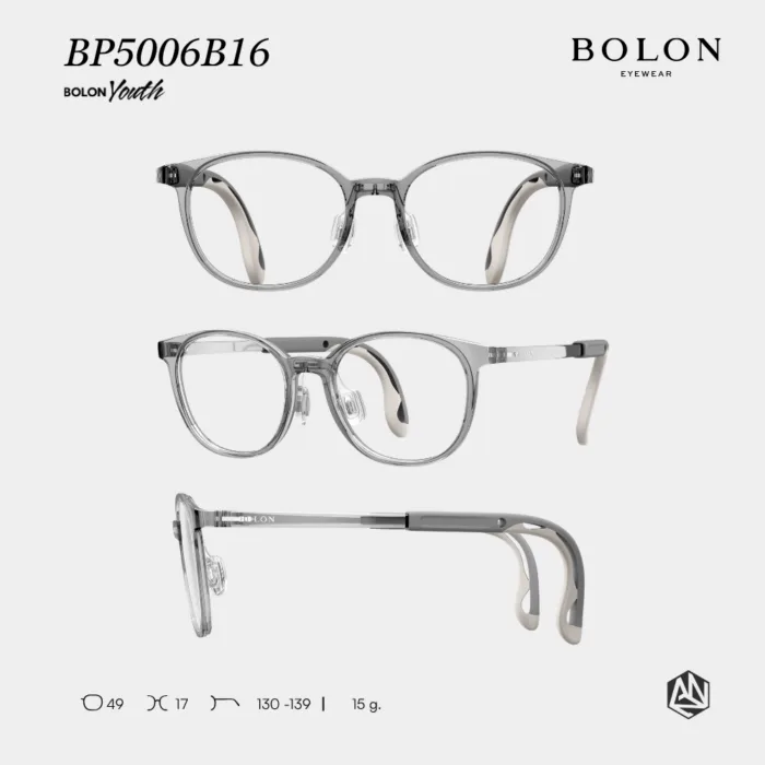แว่นตา BOLON สำหรับเด็กอายุ 3–12 ปี รุ่น BP5006 วัสดุ PPSU น้ำหนักเบา ขาเเว่นปรับความยาวได้ รับประกัน 1 ปี - Image 5