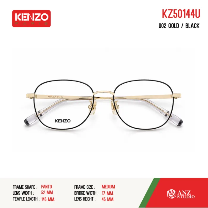 กรอบแว่นตา KENZO KZ50144U กรอบแว่นตา ทรงกลมมน วัสดุ Metal ของแท้ รับประกัน 1 ปี - Image 5