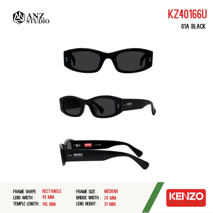แว่นตากันแดด KENZO KZ40166U ทรง Rectangle วัสดุ Acetate ของแท้ รับประกัน 1 ปี - Image 6