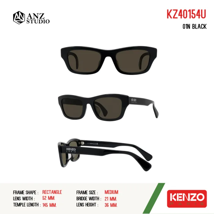 แว่นตากันแดด KENZO KZ40154U ทรง Rectangle วัสดุ Acetate ของแท้ รับประกัน 1 ปี - Image 5