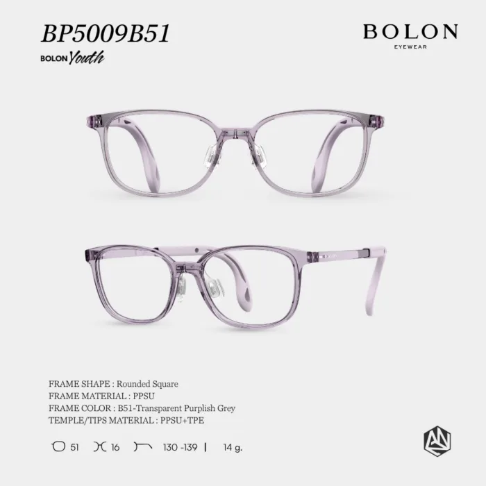 แว่นตา BOLON สำหรับเด็กอายุ 3–12 ปี รุ่น BP5009 วัสดุ PPSU น้ำหนักเบา ขาแว่นปรับความยาวได้ รับประกัน 1 ปี - Image 4