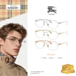 กรอบแว่นตา BURBERRY รุ่น BE1404 ทรง Rectangle กรอบโลหะดีไซน์เรียบหรู ของแท้ รับประกัน 2 ปี