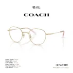 กรอบแว่นตา COACH รุ่น HC5213TD ทรง Round กรอบ Titanium ดีไซน์เรียบหรู น้ำหนักเบา รับประกัน 2 ปี - Image 2