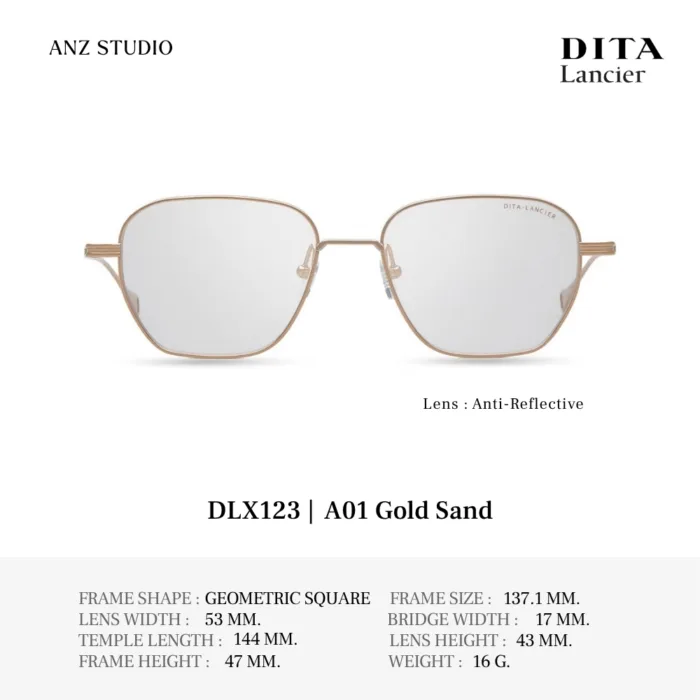 DITA Lancier DLX123 กรอบแว่นตา Titanium ทรง Geometric Square Luxury ของแท้รับประกัน 1 ปี - Image 2