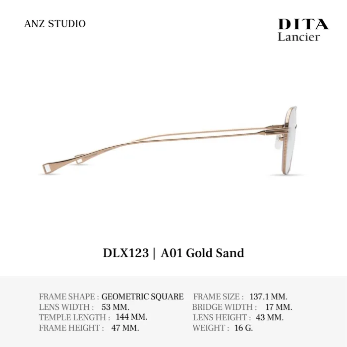 DITA Lancier DLX123 กรอบแว่นตา Titanium ทรง Geometric Square Luxury ของแท้รับประกัน 1 ปี - Image 4