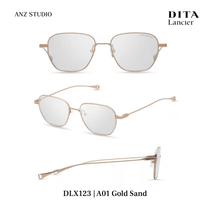 DITA Lancier DLX123 กรอบแว่นตา Titanium ทรง Geometric Square Luxury ของแท้รับประกัน 1 ปี - Image 5