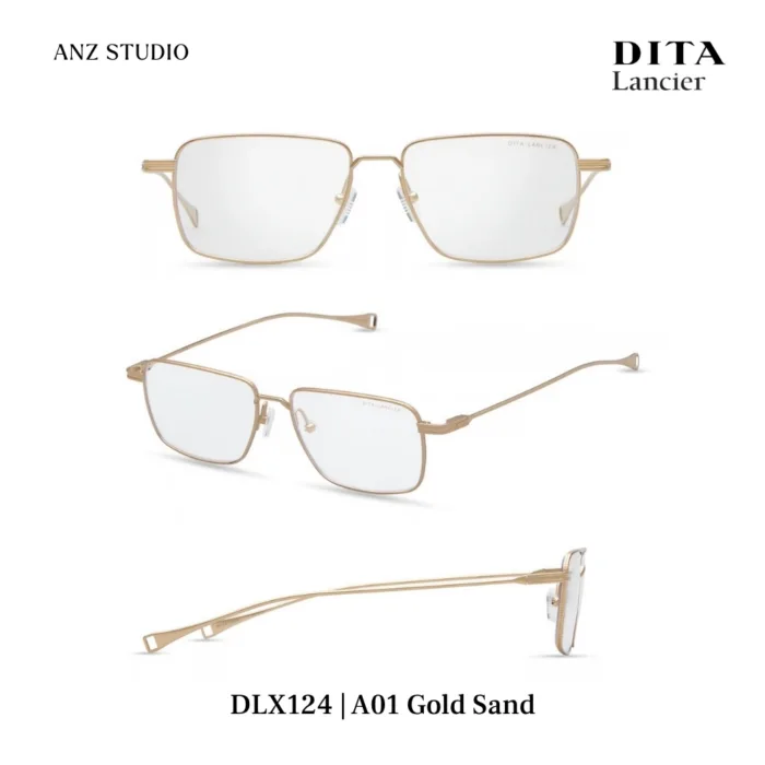 DITA Lancier DLX124 กรอบแว่นตา Titanium ทรง Geometric Square ของแท้รับประกัน 1 ปี - Image 5
