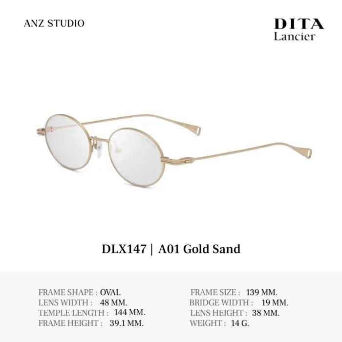 DITA Lancier DLX147 Fall Winter Collection 2026 กรอบแว่นตา Titanium ทรง Oval Luxury ของแท้รับประกัน 1 ปี - Image 3