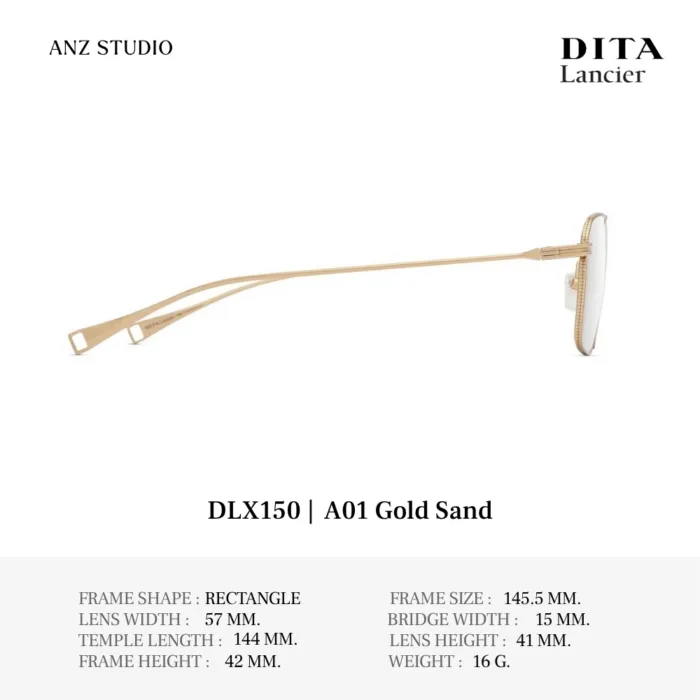 DITA Lancier DLX150 Fall Winter Collection 2026 กรอบแว่นตา Titanium ทรง Rectangle Luxury ของแท้รับประกัน 1 ปี - Image 4