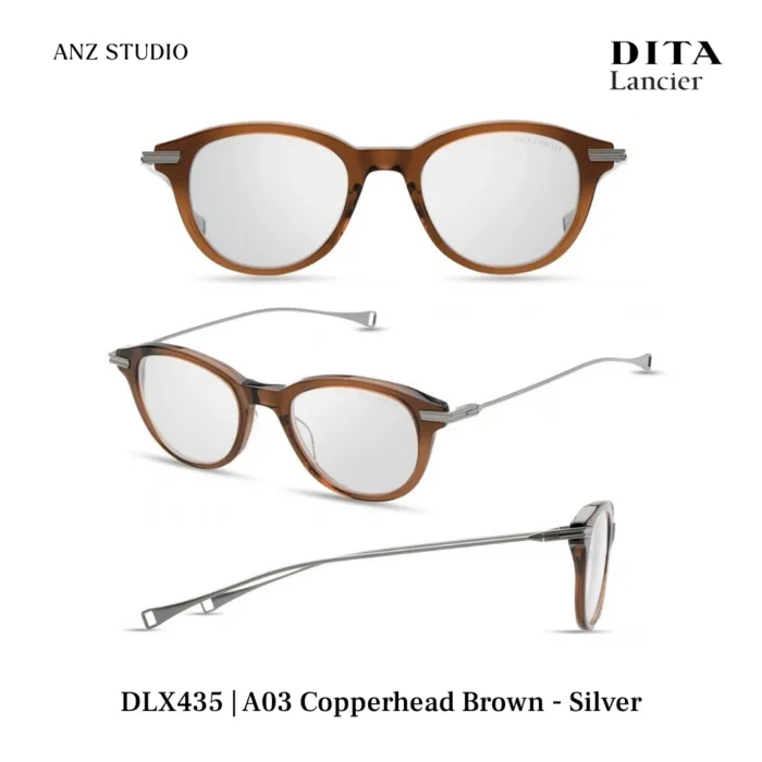 DITA Lancier DLX435 กรอบแว่นตา Titanium Acetate ทรง Panto Round Luxury ของแท้รับประกัน 1 ปี - Image 9