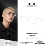 กรอบแว่นตา OAKLEY OVERHEAD SQ OX8207 ทรง Rectangle Full Frame ดีไซน์ Semi Metal/Plastic ของแท้รับประกัน 2 ปี