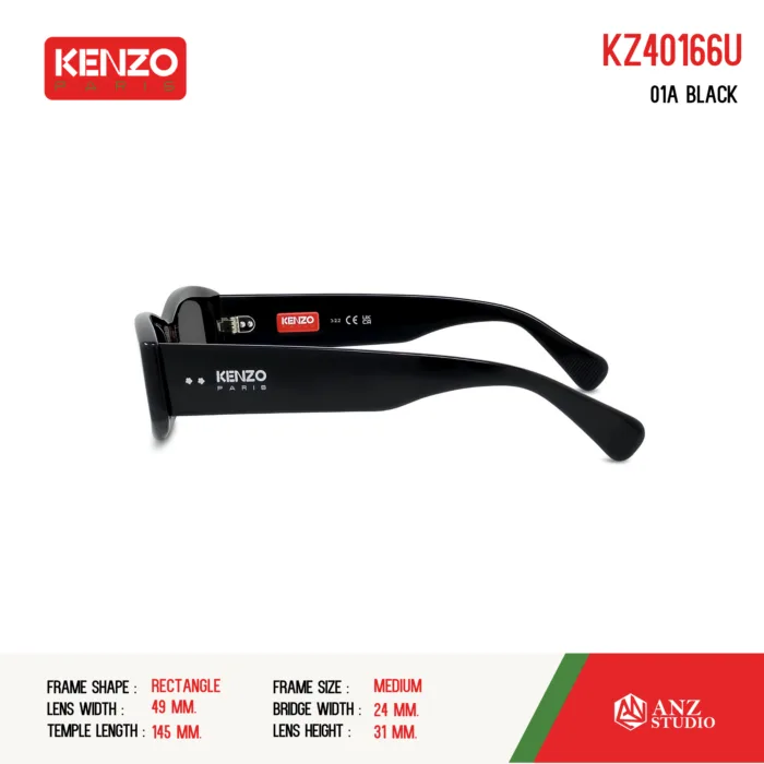 แว่นตากันแดด KENZO KZ40166U ทรง Rectangle วัสดุ Acetate ของแท้ รับประกัน 1 ปี - Image 4