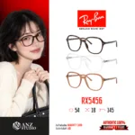 Ray-Ban RX5456 Eyeglasses Size 54 กรอบแว่นตาทรงโอเวอร์ไซส์ ดีไซน์คมชัด ทันสมัย