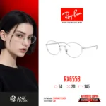 Ray-Ban RX6558 Size 54  กรอบแว่นตาทรง Oval ดีไซน์เรียบหรู น้ำหนักเบา ใส่ได้ทั้งผู้ชายและผู้หญิง