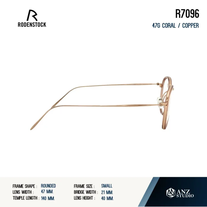 Rodenstock R7096 กรอบแว่นสายตา Rodenstock ของแท้ ทรง Rounded กรอบ Titanium น้ำหนักเบา รับประกัน 1 ปี - Image 4