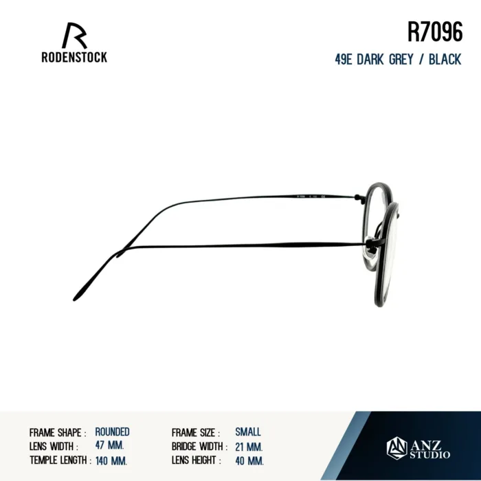 Rodenstock R7096 กรอบแว่นสายตา Rodenstock ของแท้ ทรง Rounded กรอบ Titanium น้ำหนักเบา รับประกัน 1 ปี - Image 8