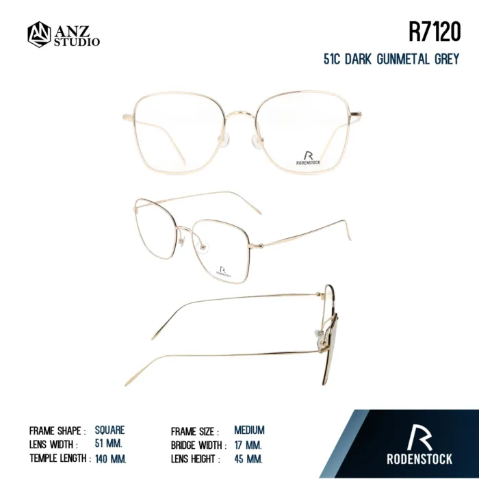Rodenstock R7120 กรอบแว่นสายตา Rodenstock ของแท้ ทรง Square กรอบ Titanium น้ำหนักเบา รับประกัน 1 ปี - Image 9