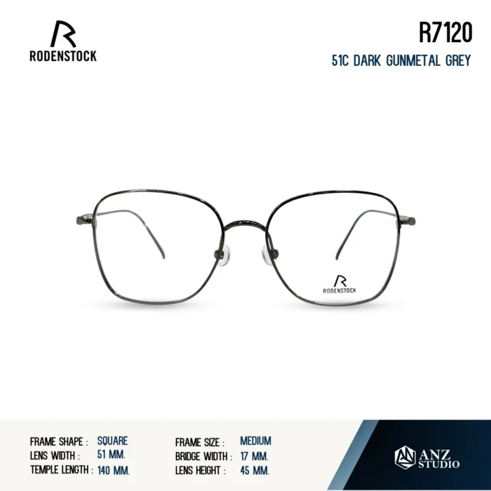 Rodenstock R7120 กรอบแว่นสายตา Rodenstock ของแท้ ทรง Square กรอบ Titanium น้ำหนักเบา รับประกัน 1 ปี - Image 2