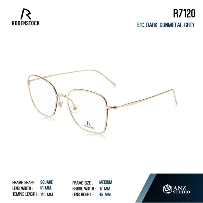 Rodenstock R7120 กรอบแว่นสายตา Rodenstock ของแท้ ทรง Square กรอบ Titanium น้ำหนักเบา รับประกัน 1 ปี - Image 7